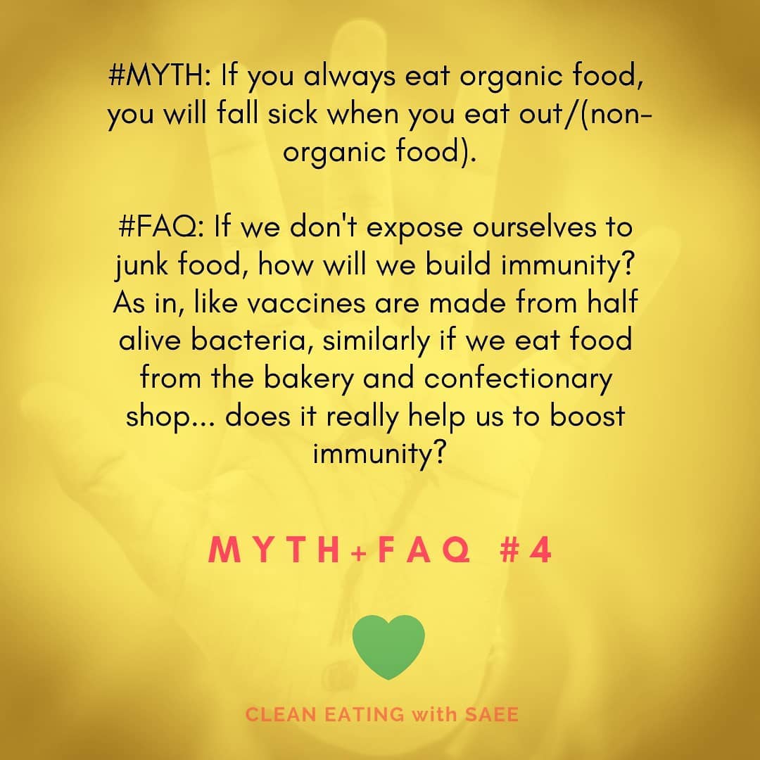 If you always eat organic food, you will fall ill if you eat out | Mythbuster | FAQ | Mythbuster+FAQ