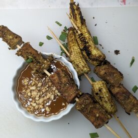 Thai Tofu or Baby corn Satay | Whole food plant based | Poshak Life