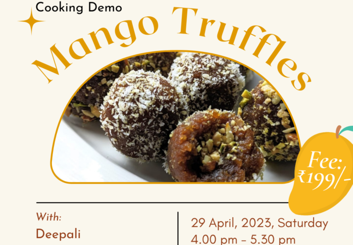 Mango Truffles Online Cooking Workshop | Poshak Life