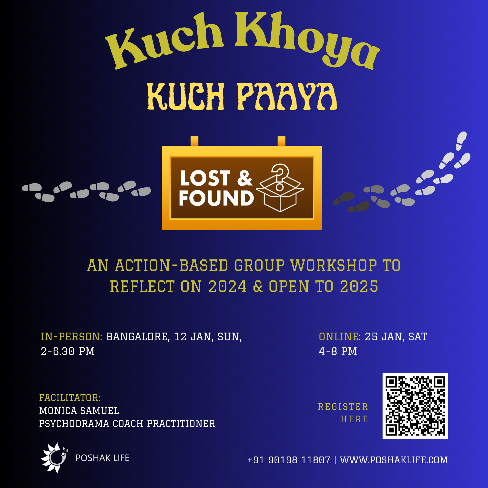 Action based group workshop using psychodrama & other methods